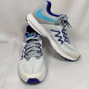 Nike Zoom Winflo 3 Size 8.5 Women Sneakers White Concorde Running Shoes